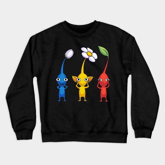 Three Wise Pikmin Crewneck Sweatshirt Official Pikmin Merch