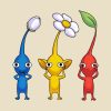 Three Wise Pikmin Throw Pillow Official Pikmin Merch
