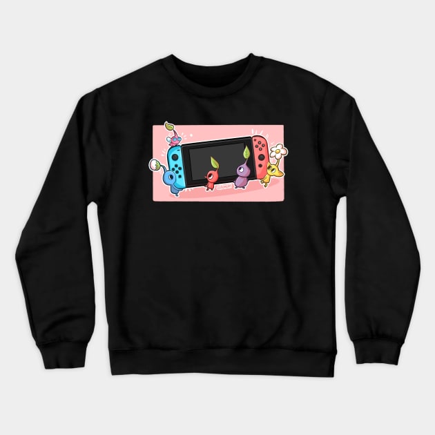 Pikmin Carrying Video Game Crewneck Sweatshirt Official Pikmin Merch