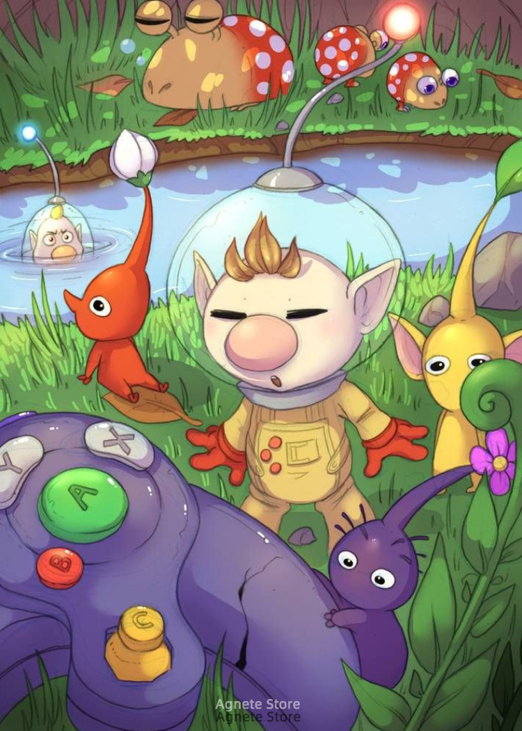Pikmin 3 Deluxe Poster Game Prints Posters Wall Pictures for Modern Living Room Decor 10 - Pikmin Shop