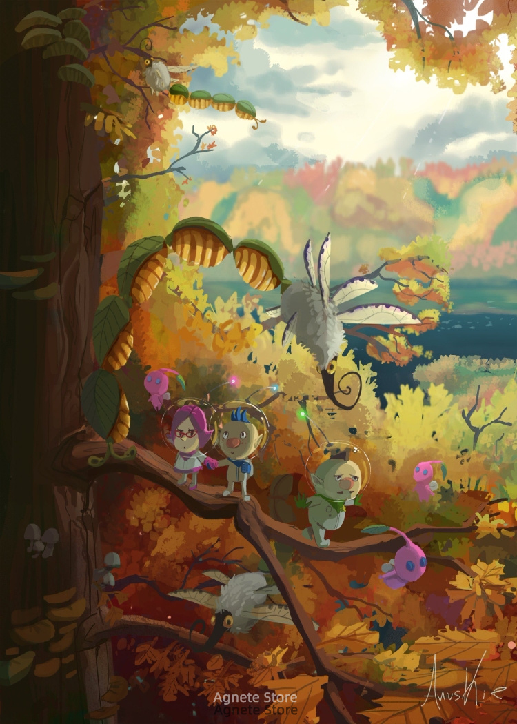 Pikmin 3 Deluxe Poster Game Prints Posters Wall Pictures for Modern Living Room Decor 5 - Pikmin Shop