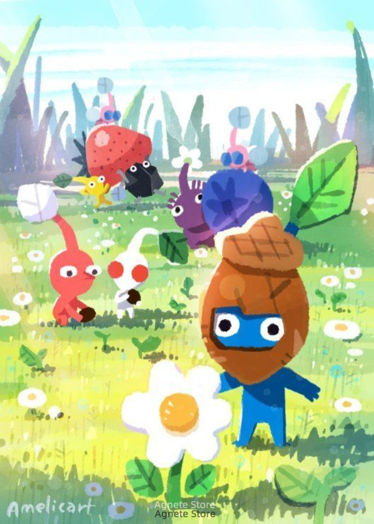 Pikmin 3 Deluxe Poster Game Prints Posters Wall Pictures for Modern Living Room Decor - Pikmin Shop