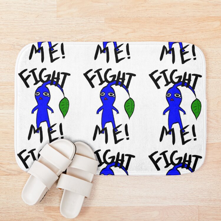 Fight Me! (Blue Pikmin) Bath Mat Official Pikmin Merch