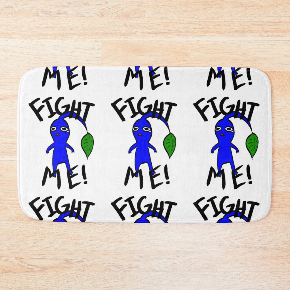 Fight Me! (Blue Pikmin) Bath Mat Official Pikmin Merch