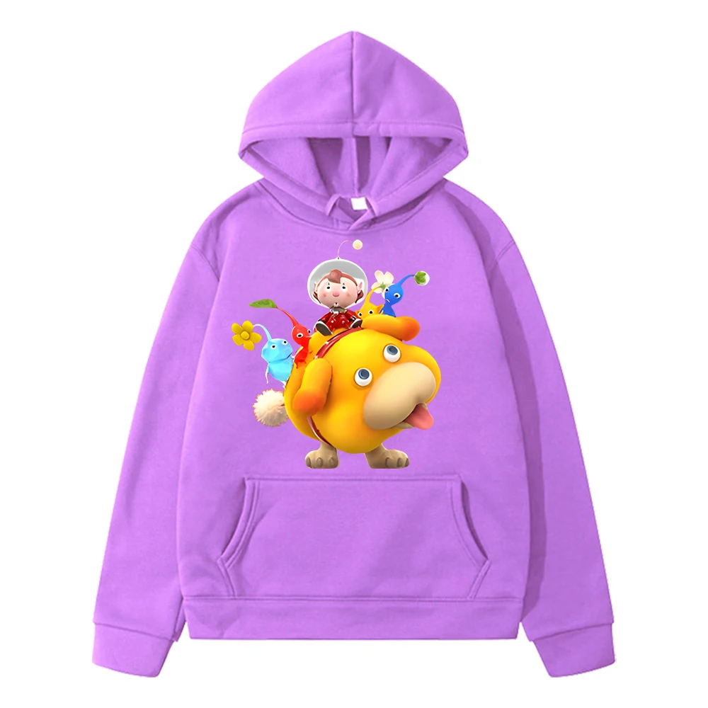 kf S5a724efc14784e12a937653d44b9ada3q Kawaii Print hoodies Pikmin anime hoodie Autumn sweatshirt Cartoon Jacket boys Fleece pullover y2k sudadera kids - Pikmin Shop